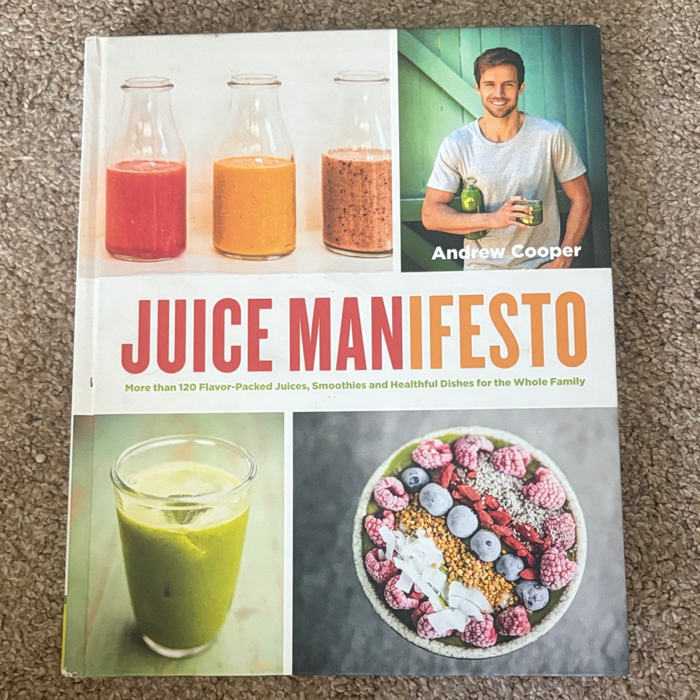 Chronicle Books Juice Manifesto — Teal, Red-Orange, Yellow Accents